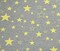 1 Yard Yellow Star Heather Gray French Terry Fabric For Loungewear Hoodies Babywear Pajamas Crafts Sewing